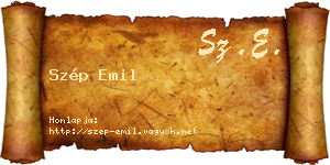 Szép Emil névjegykártya